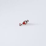Pin Aguja Blanca Y Rojo